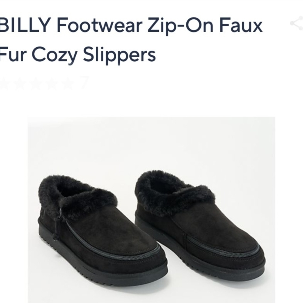 BILLY Footwear Black Faux Fur Cozy Slippers